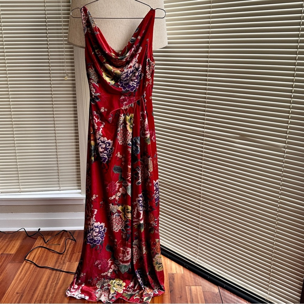Johnny Was Ryuu Flower Stretch Velvet Dress